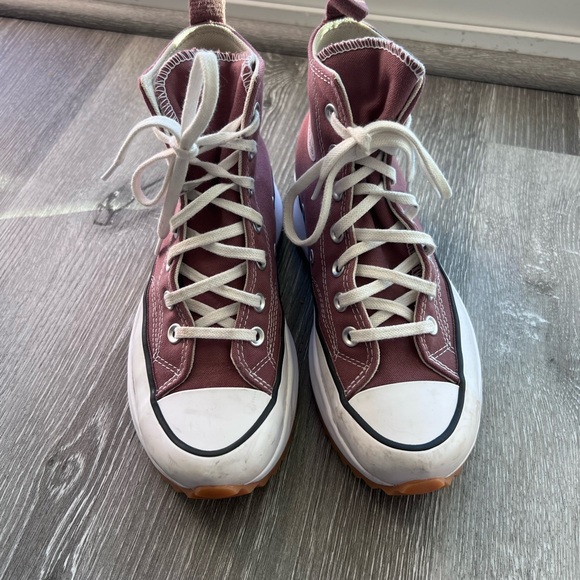 Converse Women's High-Top Sneakers in Maroon and White Size 6.5 - Picture 5 of 6